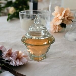 Rare Vintage AVON Roses Roses Cologne Gelée 4oz Jar Clear Glass Decanter New